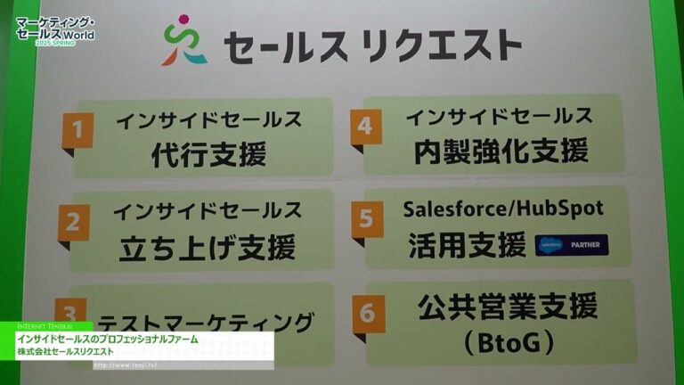 [Marketing Sales World 2025 Tokyo (Spring)] Propesyonal na Firm para sa Inside Sales - SalesRequest